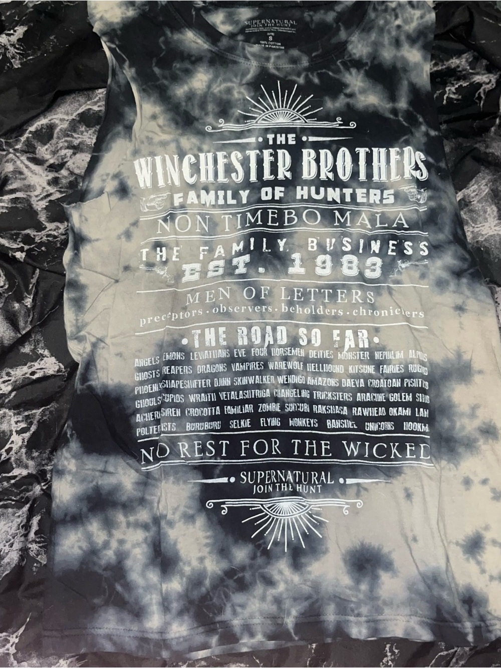 Supernatural Winchester Bros impala muscle tanks set of 3 size small tie dye - Picture 2 of 8